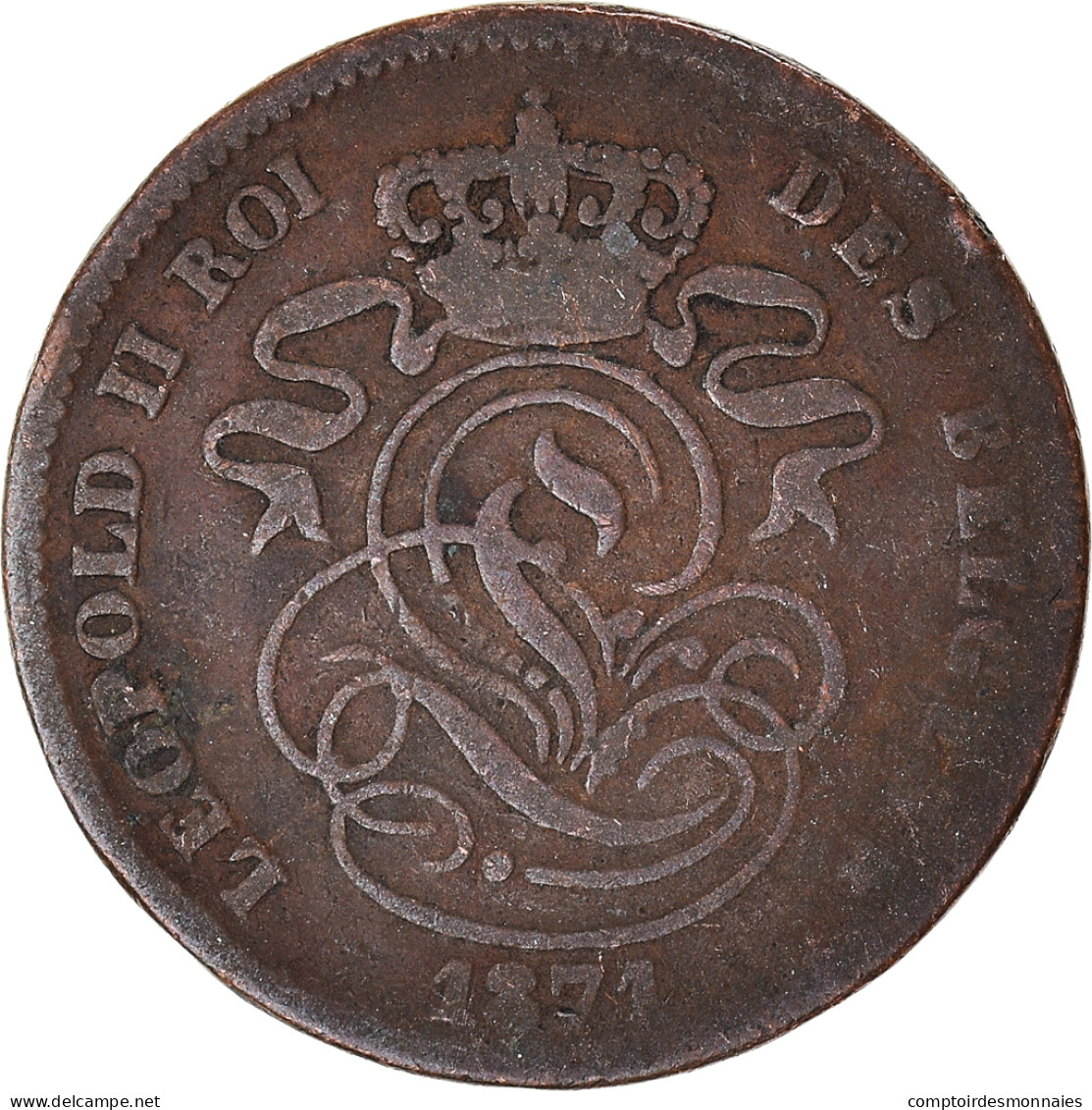 Monnaie, Belgique, 2 Centimes, 1871 - 2 Cents