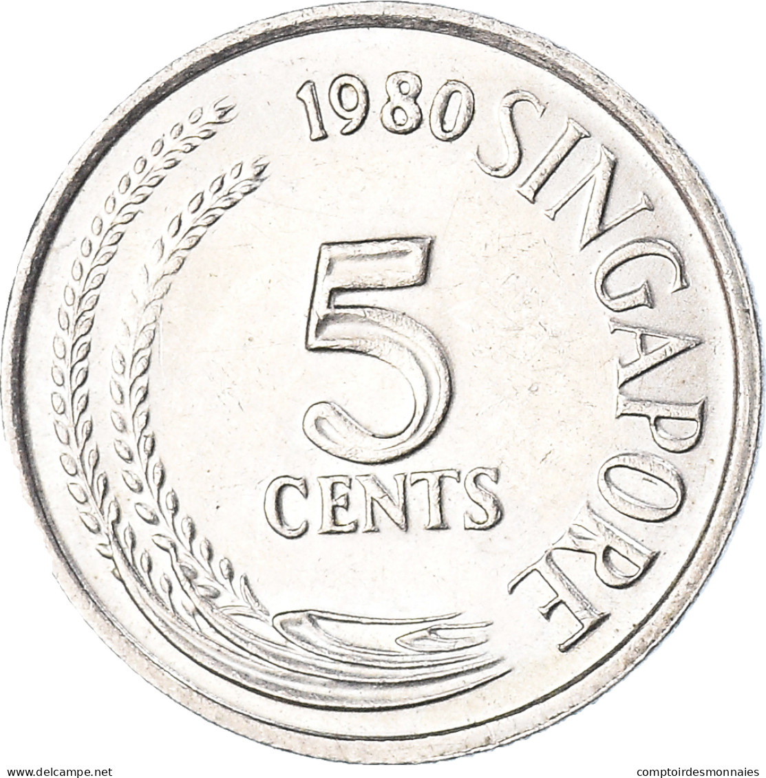 Monnaie, Singapour, 5 Cents, 1980 - Singapour