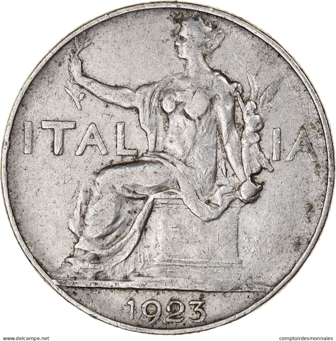 Monnaie, Italie, Vittorio Emanuele III, Lira, 1923, Rome, TB, Nickel, KM:62 - 1900-1946 : Victor Emmanuel III & Umberto II