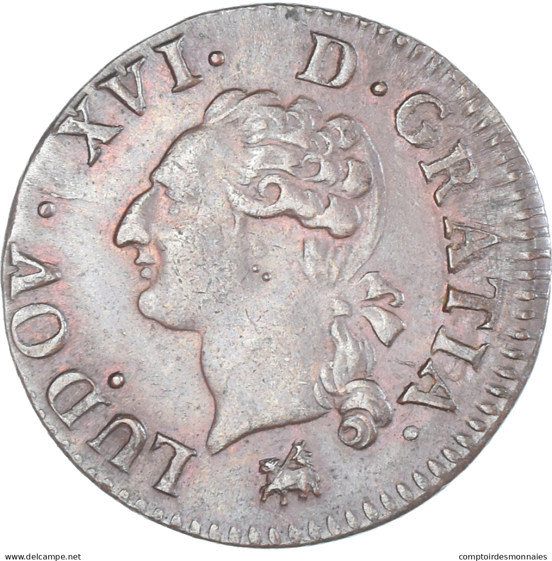 Monnaie, France, Louis XVI, Liard, 1791, Rouen, TTB+, Cuivre, Gadoury:348 - 1774-1791 Luigi XVI