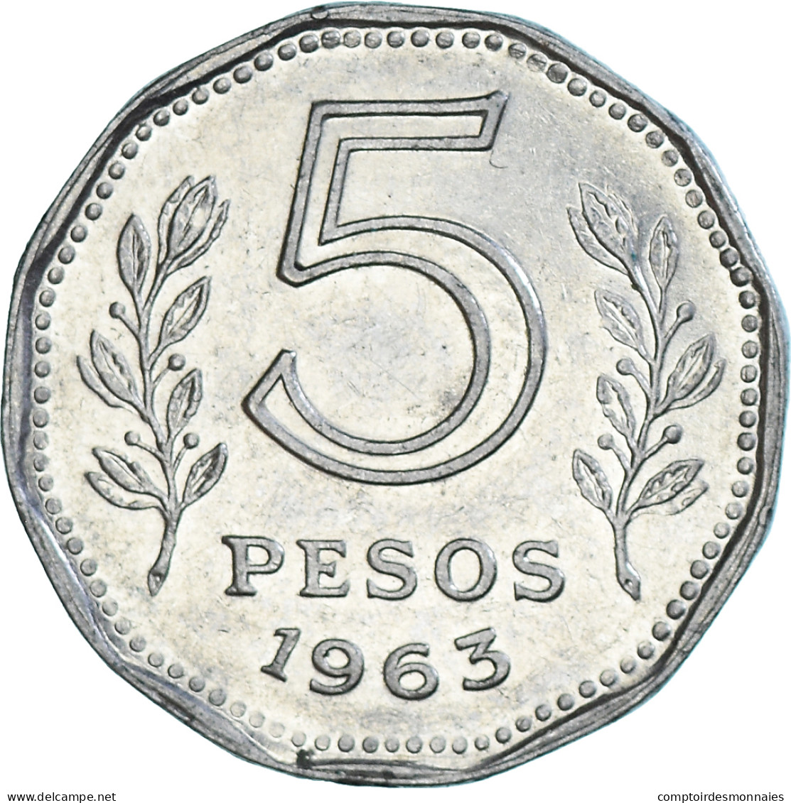 Monnaie, Argentine, 5 Pesos, 1963 - Argentine