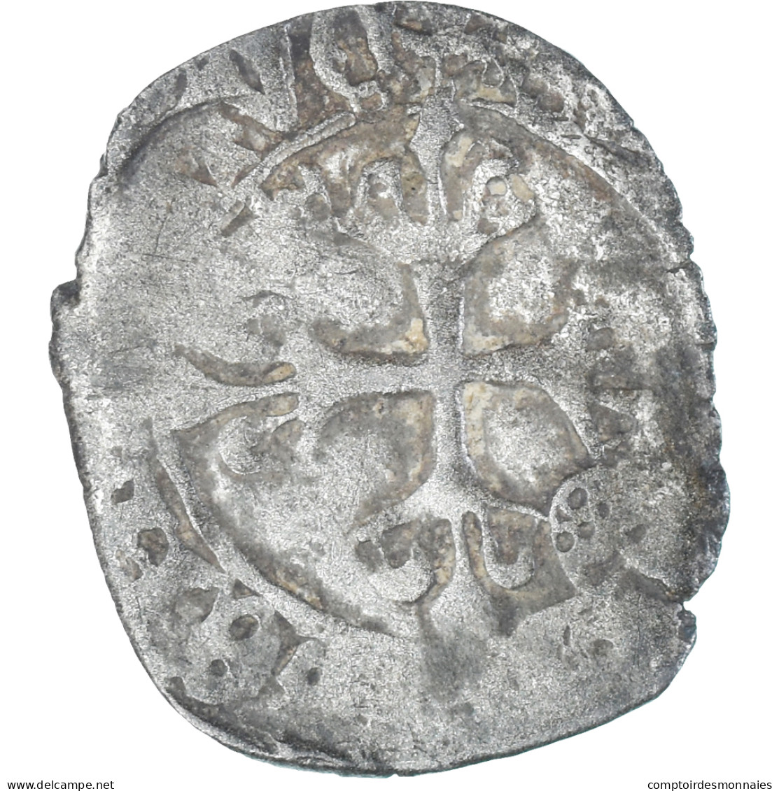 Monnaie, France, Charles VI, Florette, 1380-1422, Chinon, B+, Billon - 1380-1422 Charles VI The Beloved