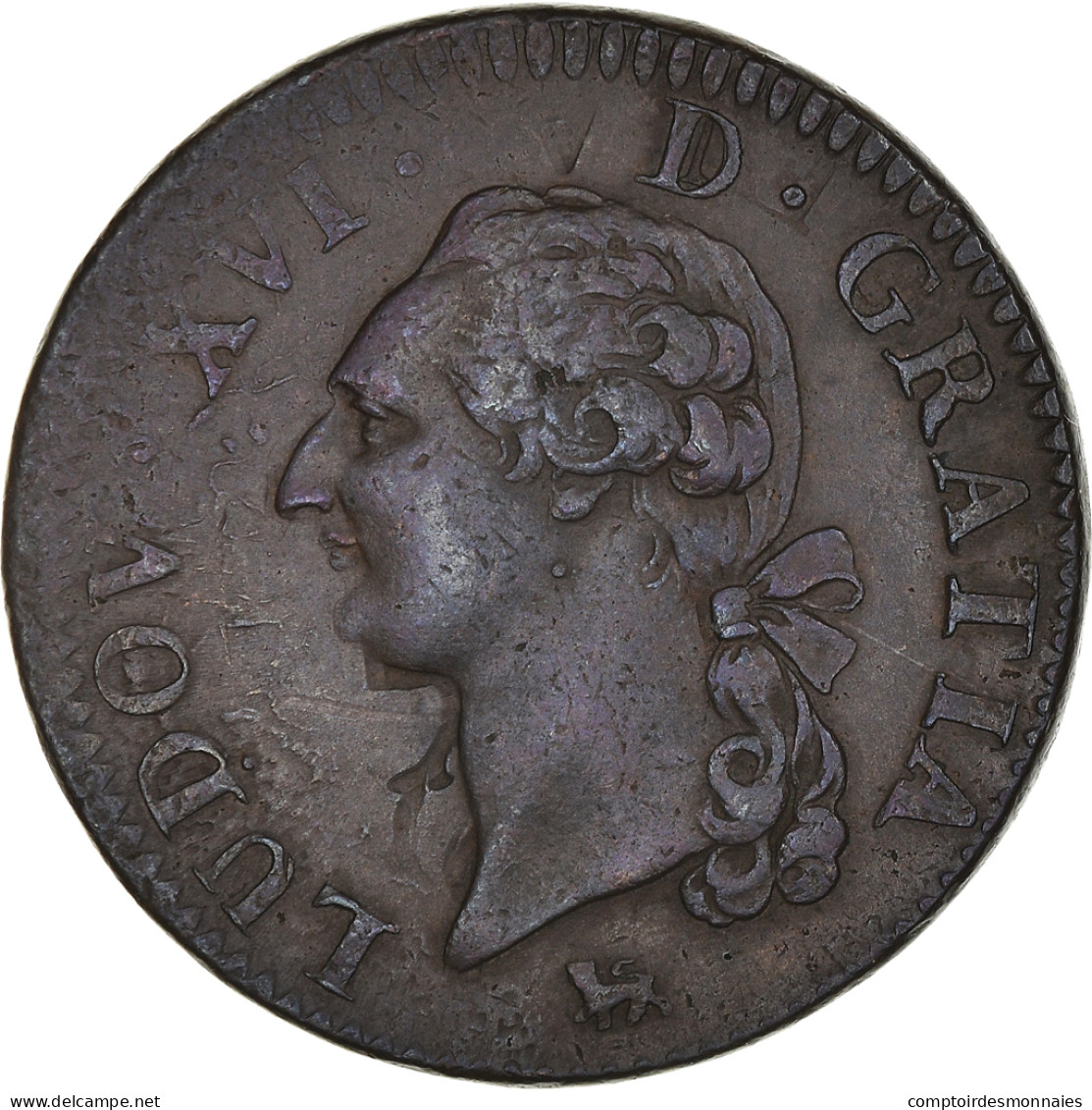 Monnaie, France, Louis XVI, Sol Ou Sou, Sol, 1791, Paris, TTB, Cuivre - 1774-1791 Ludwig XVI.