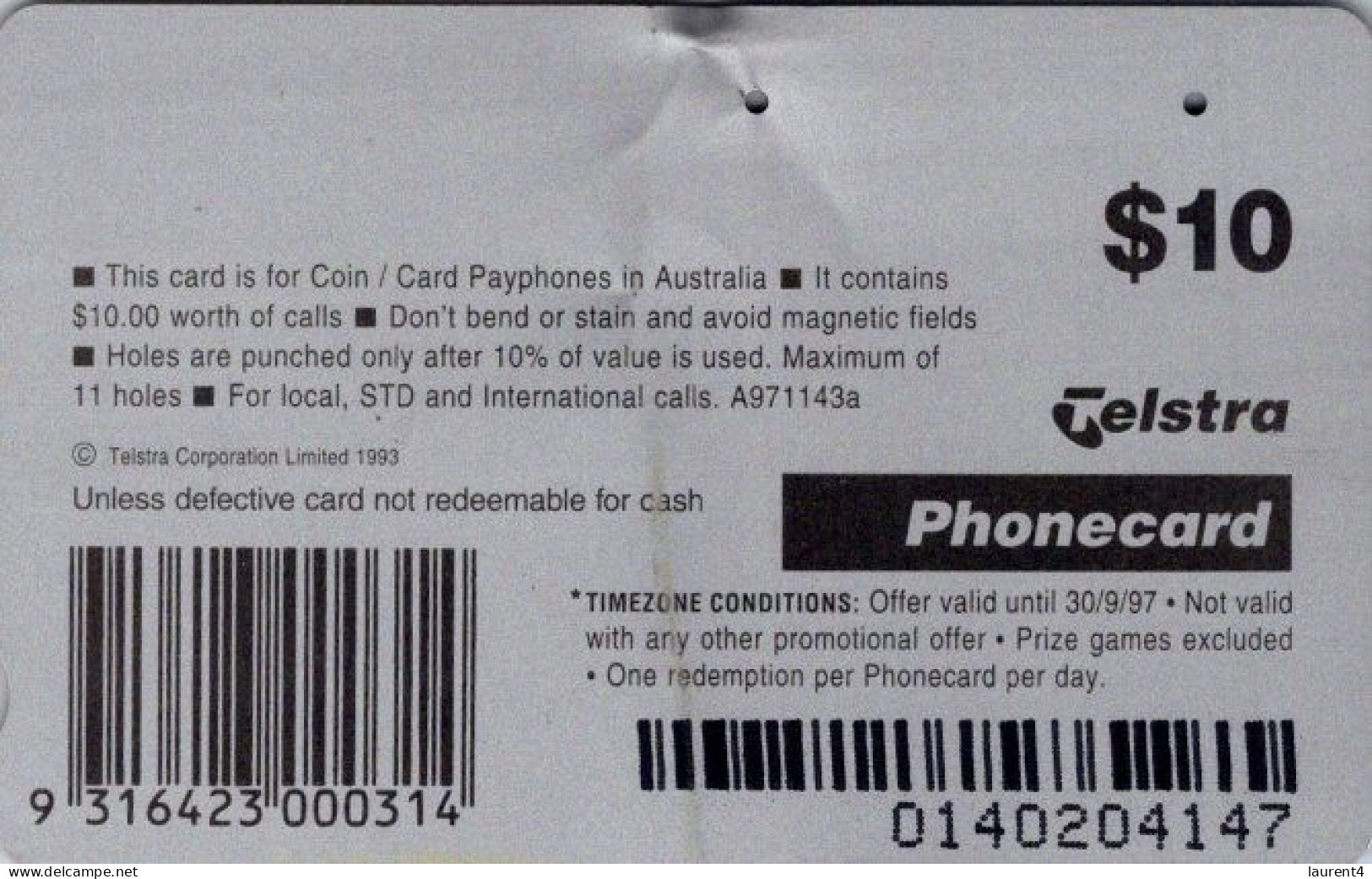 9-3-2024 (Phonecard) Timezone - $ 5.00 + 10.00 - 20.00 Phonecard - Carte De Téléphoone (3+1 Cards) - Australia