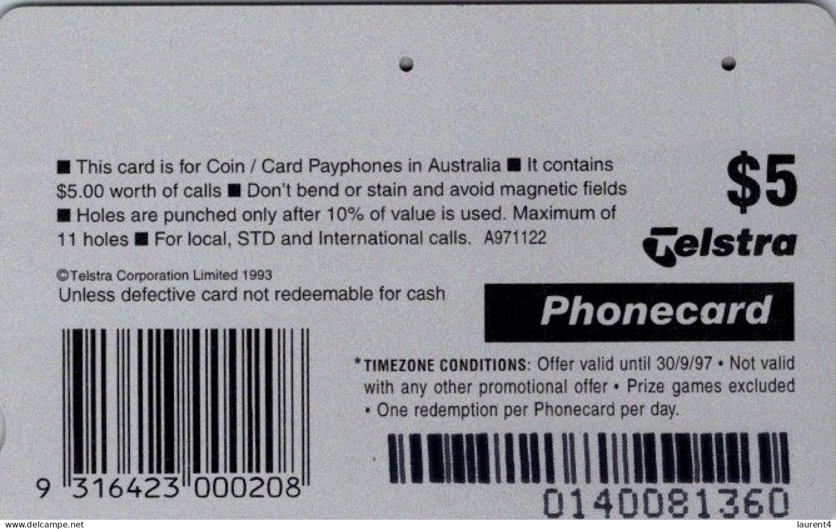 9-3-2024 (Phonecard) Timezone - $ 5.00 + 10.00 - 20.00 Phonecard - Carte de téléphoone (3+1 cards)