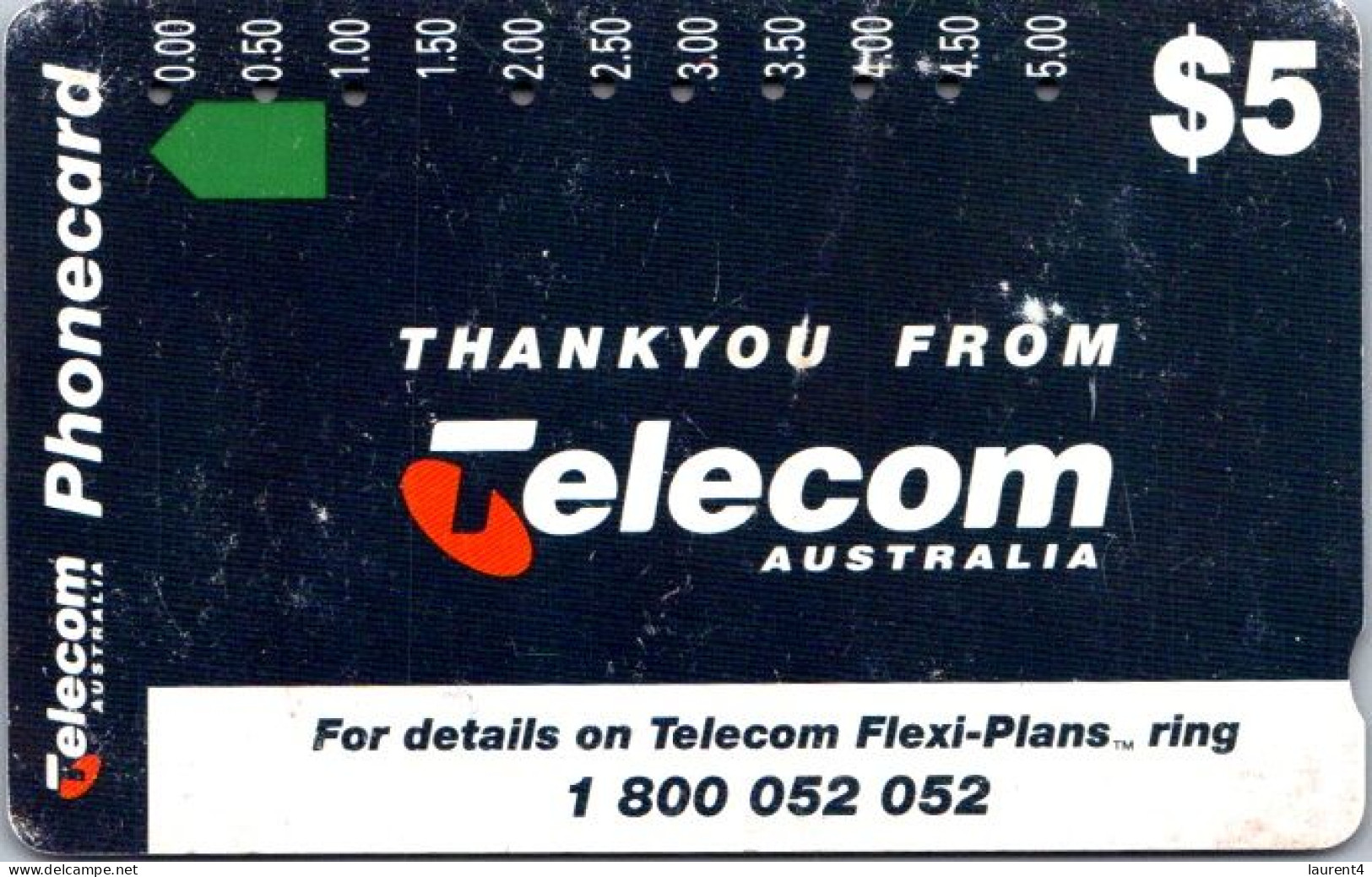 9-3-2024 (Phonecard) Thank You From Telecom - $ 5.00 Phonecard - Carte De Téléphoone (1 Card) Thin Bent - Australie