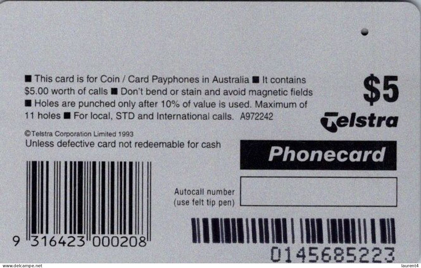 9-3-2024 (Phonecard) NESCAFE- $ 5.00 Phonecard - Carte De Téléphoone (1 Card) - Australia