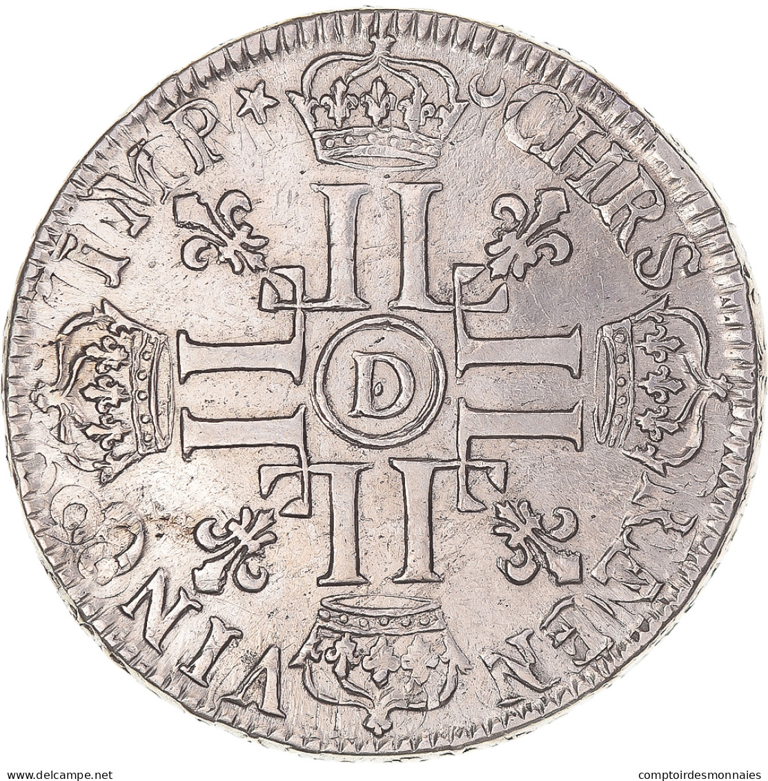Monnaie, France, Louis XIV, Ecu Aux 8 L, 1690, Lyon, Réformé, TTB, Argent - 1643-1715 Luigi XIV El Re Sole