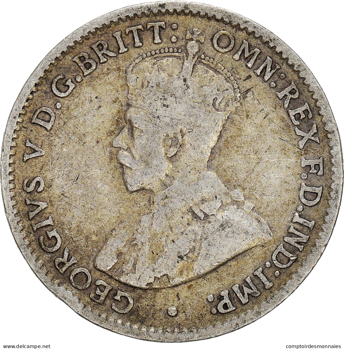 Monnaie, Australie, George V, Threepence, 1921, TTB, Argent, KM:24 - Threepence