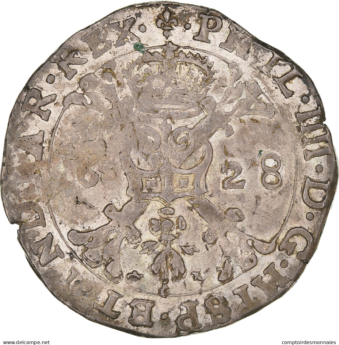 Monnaie, Pays-Bas Espagnols, Flandre, Philippe IV, Patagon, 1628, Bruges, TB+ - …-1795 : Vereinigte Provinzen