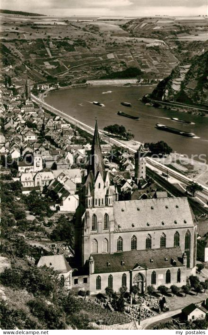 73369501 Oberwesel Rhein Rheinterrasse Stadtpanorama Kirche Oberwesel Rhein - Oberwesel