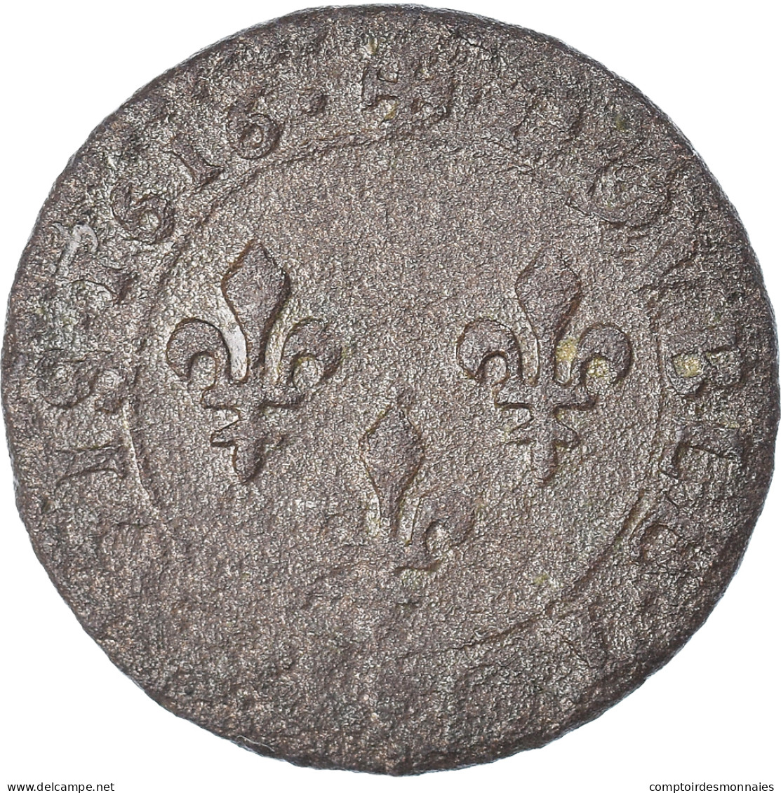 Monnaie, France, Louis XIII, Double Tournois, Buste Laurée Et Cuirassé, Double - 1610-1643 Luis XIII El Justo