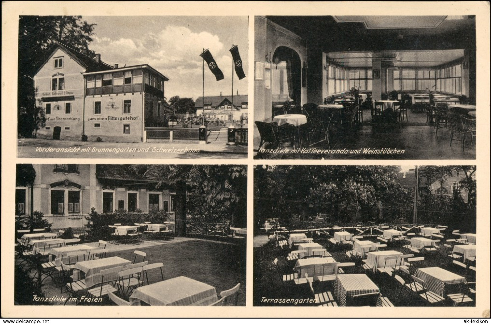 Liegau-Augustusbad-Radeberg 4 Bild Silberdiele Innen Und Außen 1938 - Radeberg