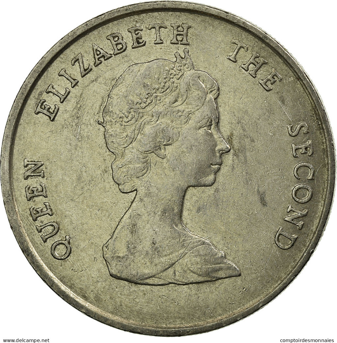 Monnaie, Etats Des Caraibes Orientales, Elizabeth II, 25 Cents, 1987, TTB - Caribe Oriental (Estados Del)