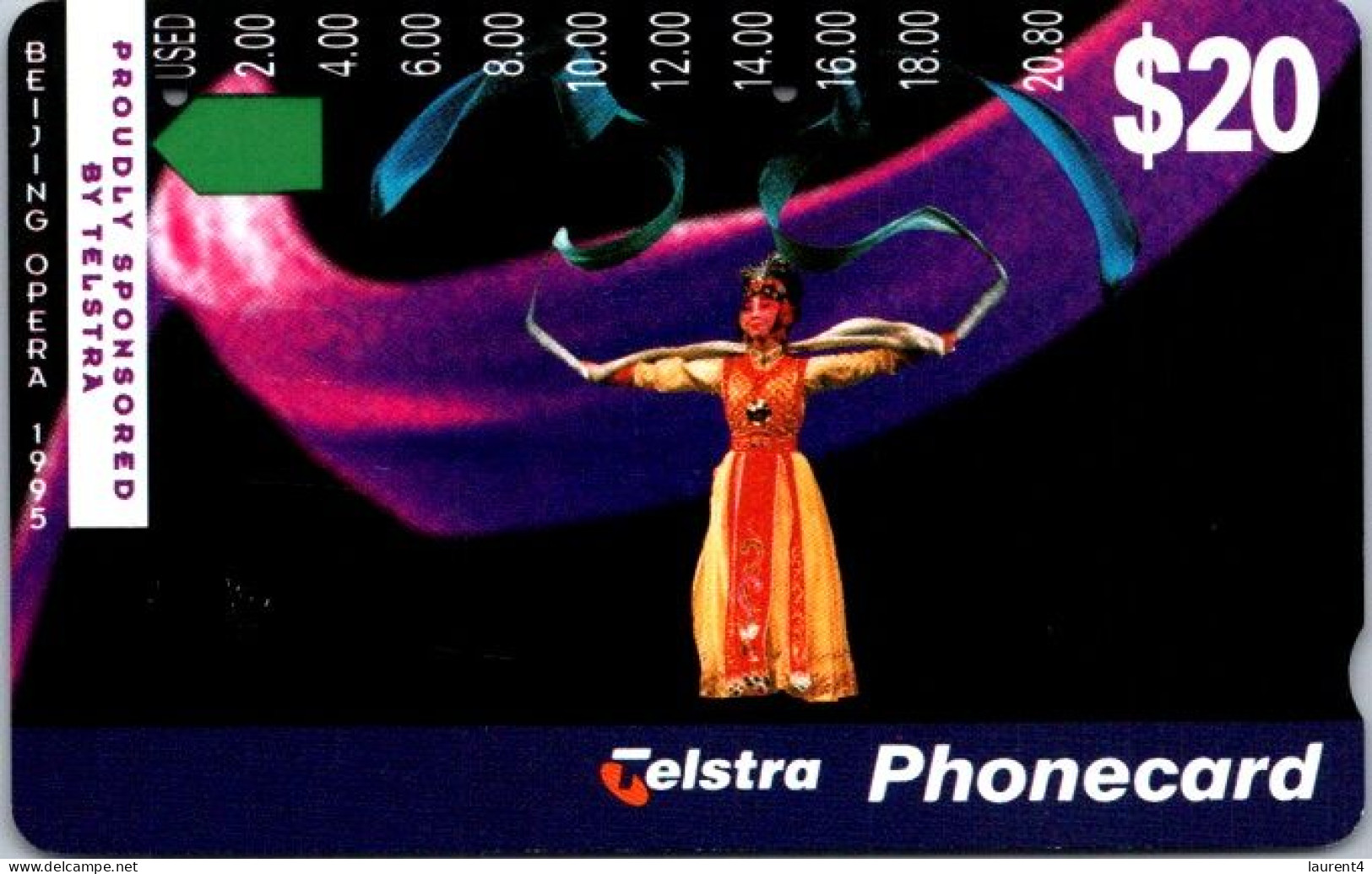 9-3-2024 (Phonecard) Beijing Opera 1995 - $ 20.00 - Phonecard - Carte De Téléphoone (1 Card) - Australie