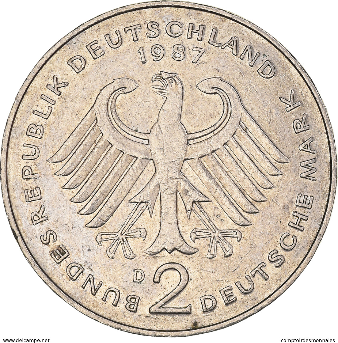 Monnaie, République Fédérale Allemande, 2 Mark, 1987, Munich, TTB+ - 2 Marchi