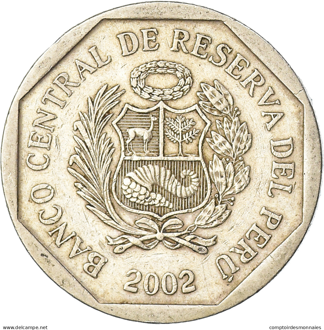 Monnaie, Pérou, 50 Centimos, 2002, Lima, TTB, Cuivre-Nickel-Zinc (Maillechort) - Perú