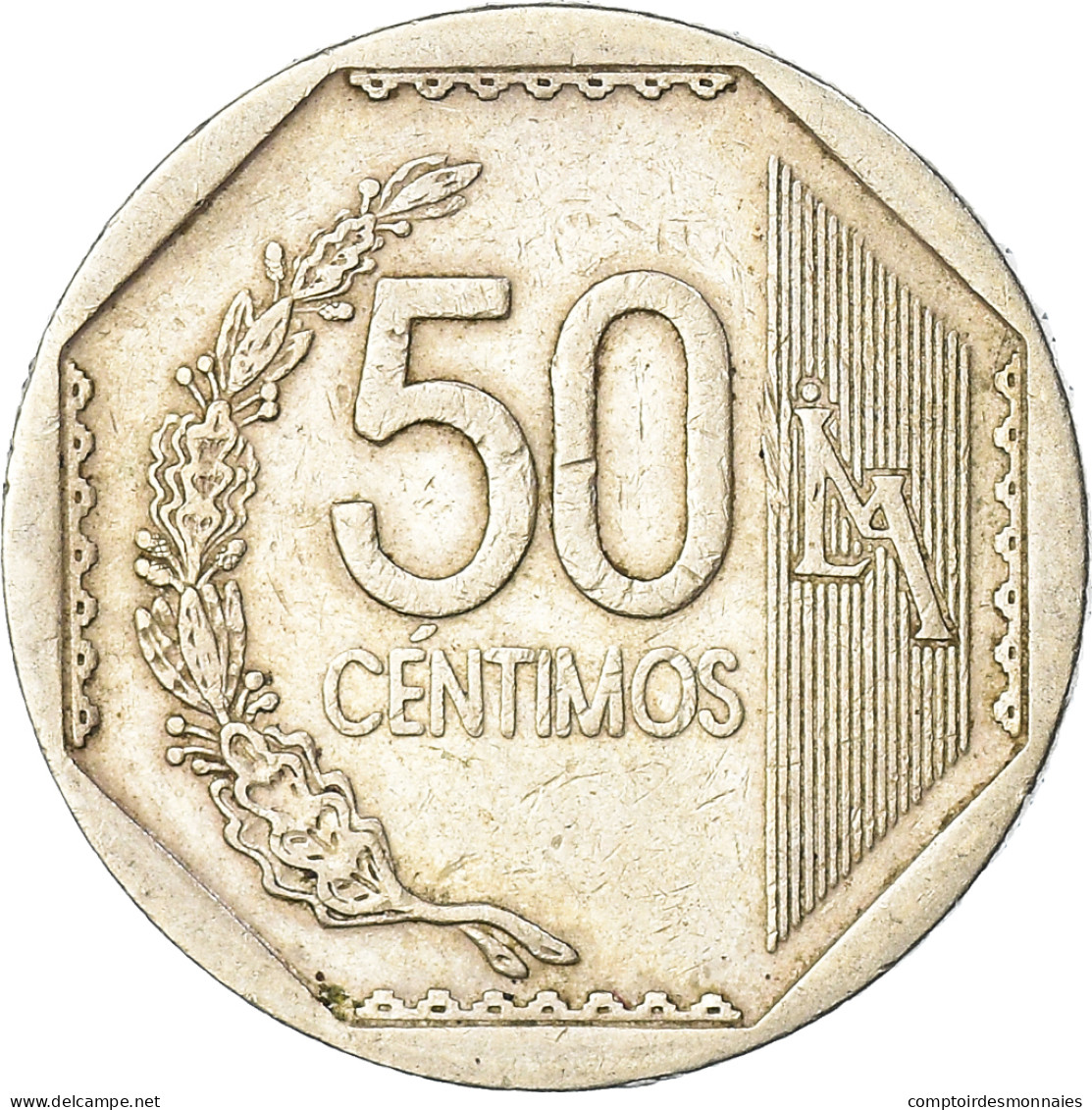 Monnaie, Pérou, 50 Centimos, 2002, Lima, TTB, Cuivre-Nickel-Zinc (Maillechort) - Perú