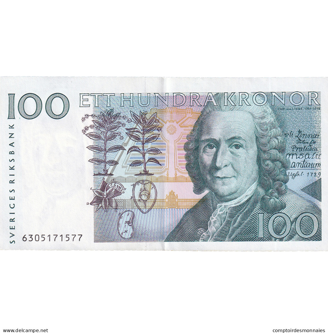 Billet, Suède, 100 Kronor, 1986-1992, KM:57a, SPL - Sweden