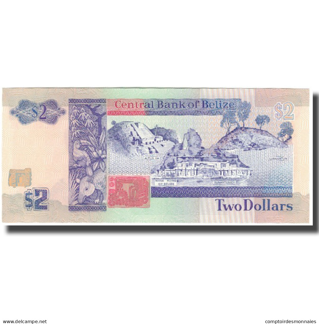 Billet, Belize, 2 Dollars, 1991-06-01, KM:52b, NEUF - Belize