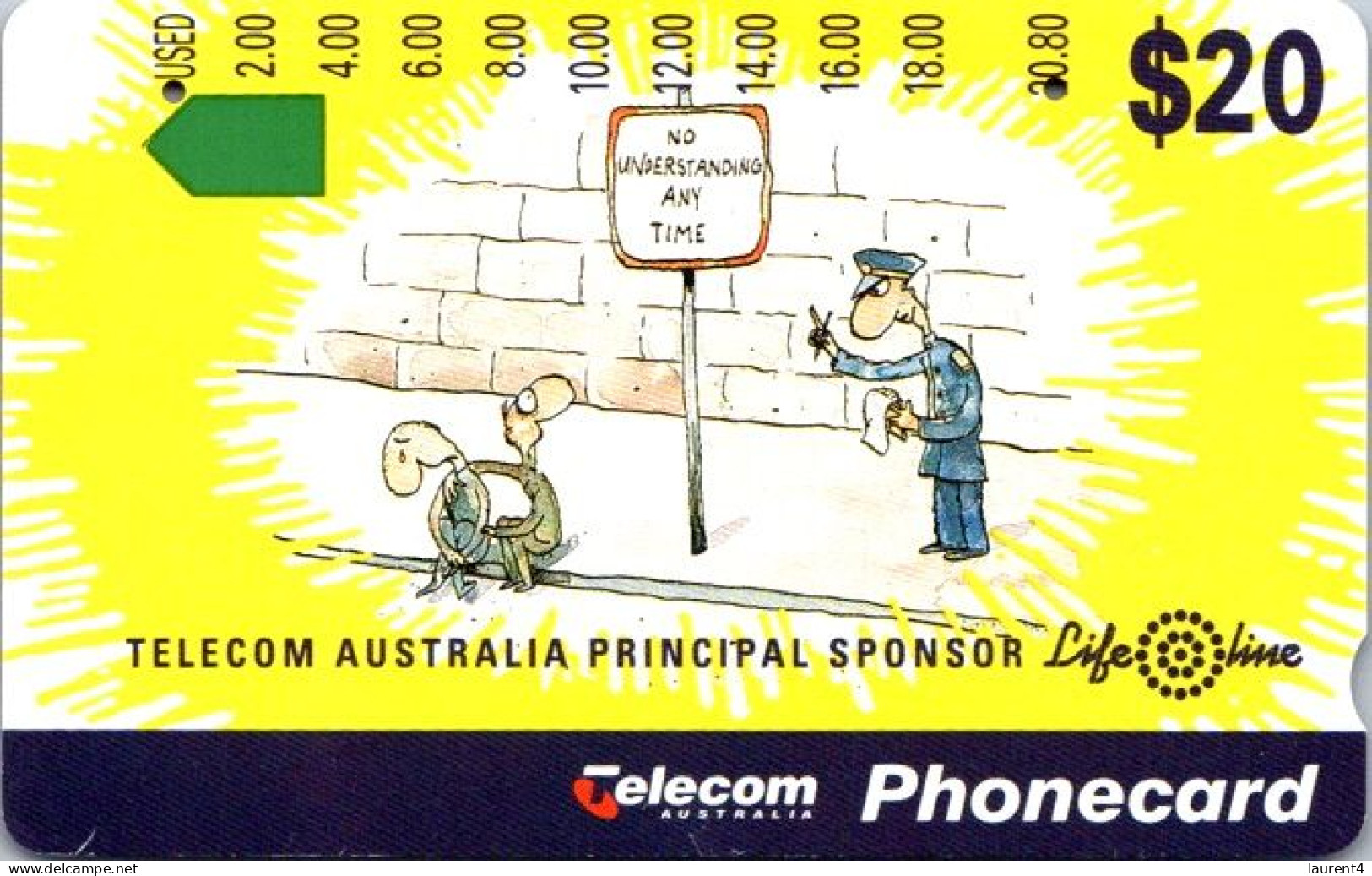 9-3-2024 (Phonecard) Life Line - $ 20.00 - Phonecard - Carte De Téléphone (1 Card) - Australia