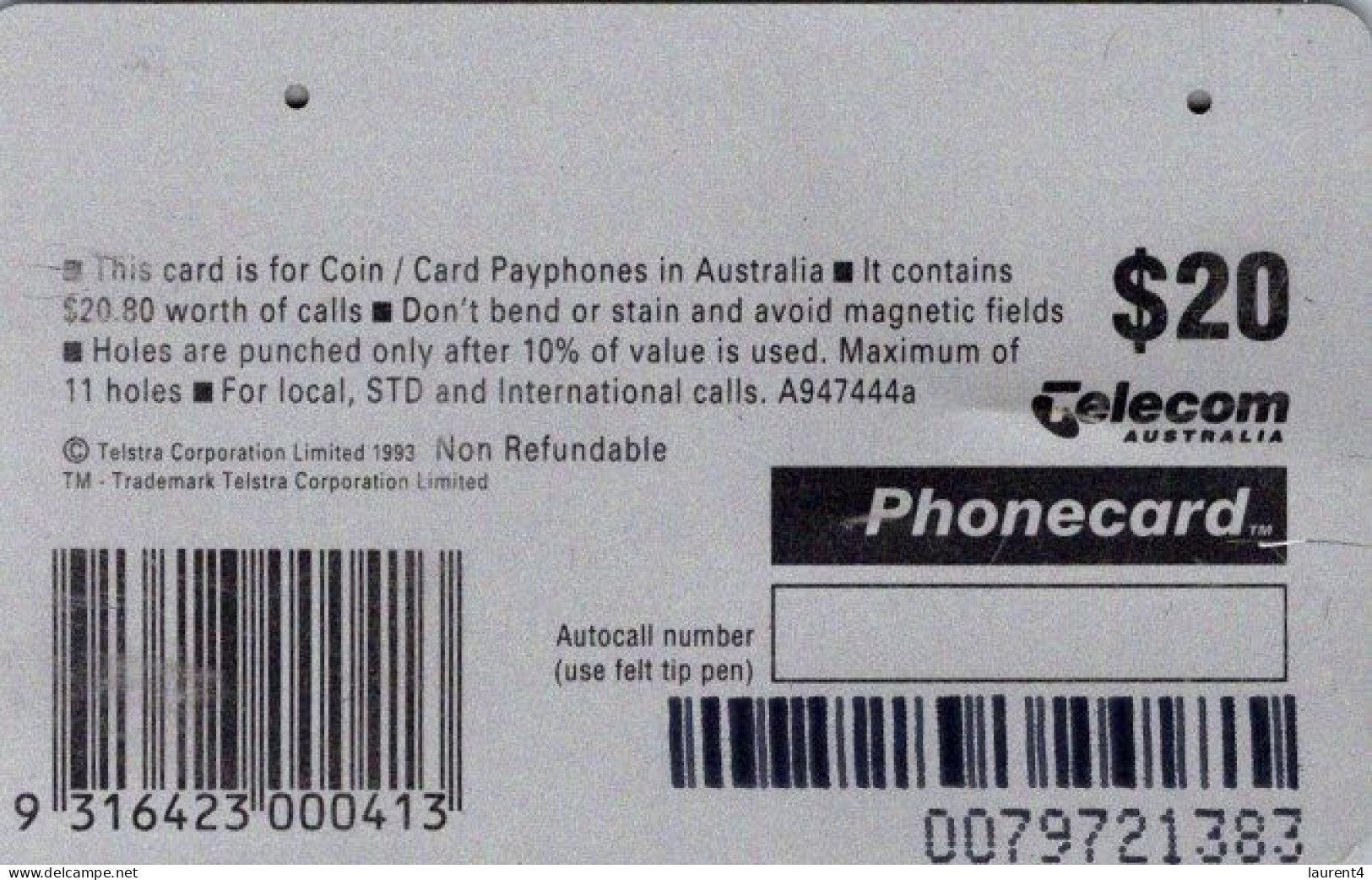 9-3-2024 (Phonecard) Life Line - $ 20.00 - Phonecard - Carte De Téléphone (1 Card) - Australia