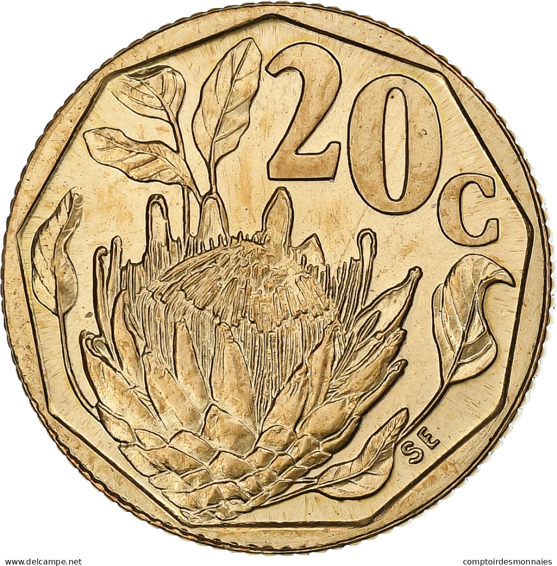 Monnaie, Afrique Du Sud, 20 Cents, 1995, Pretoria, SPL, Bronze Plated Steel - Südafrika