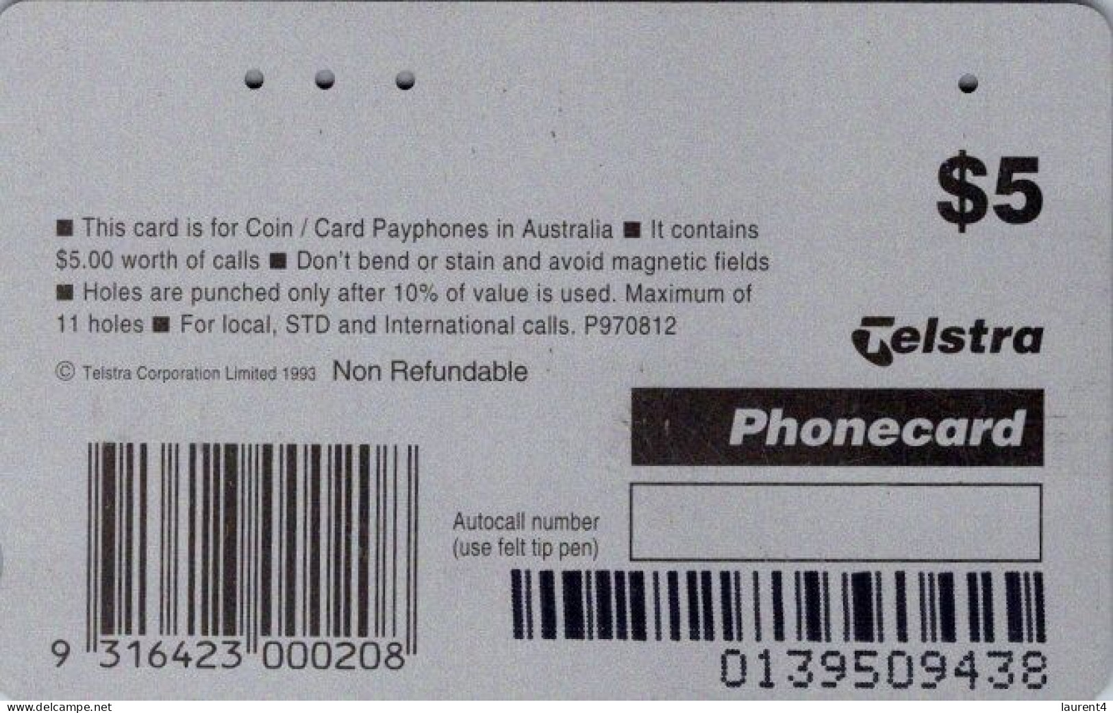 9-3-2024 (Phonecard) HMAS Sydney - $ 5.00 - Phonecard - Carte De Téléphone (1 Card) - Australia