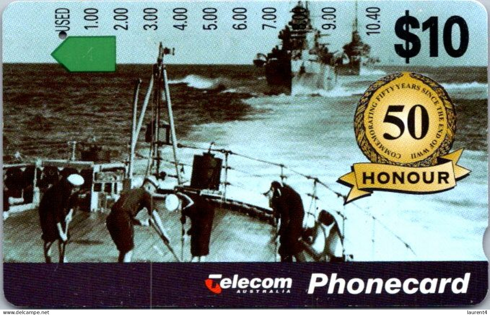 9-3-2024 (Phonecard) End Of WWII 50th Anniversary - $ 10.00 - Phonecard - Carte De Téléphone (1 Card) - Australia