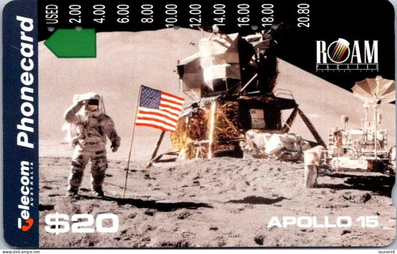 9-3-2024 (Phonecard) Apollo 15 - $ 20.00 - Phonecard - Carte De Téléphone (1 Card) - Australia