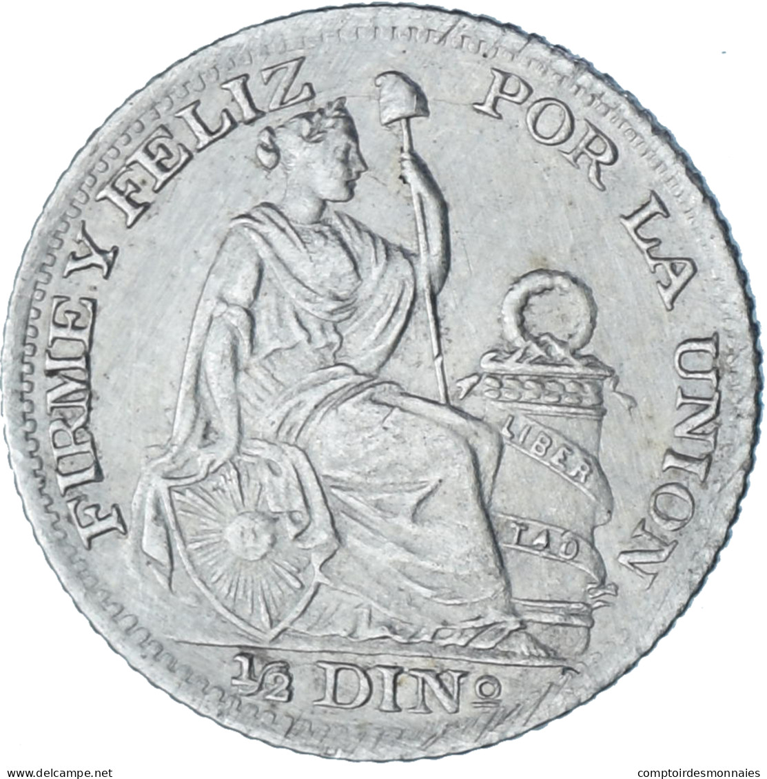 Pérou, 1/2 Dinero, 1892, Lima, Argent, SPL, KM:206.1 - Peru