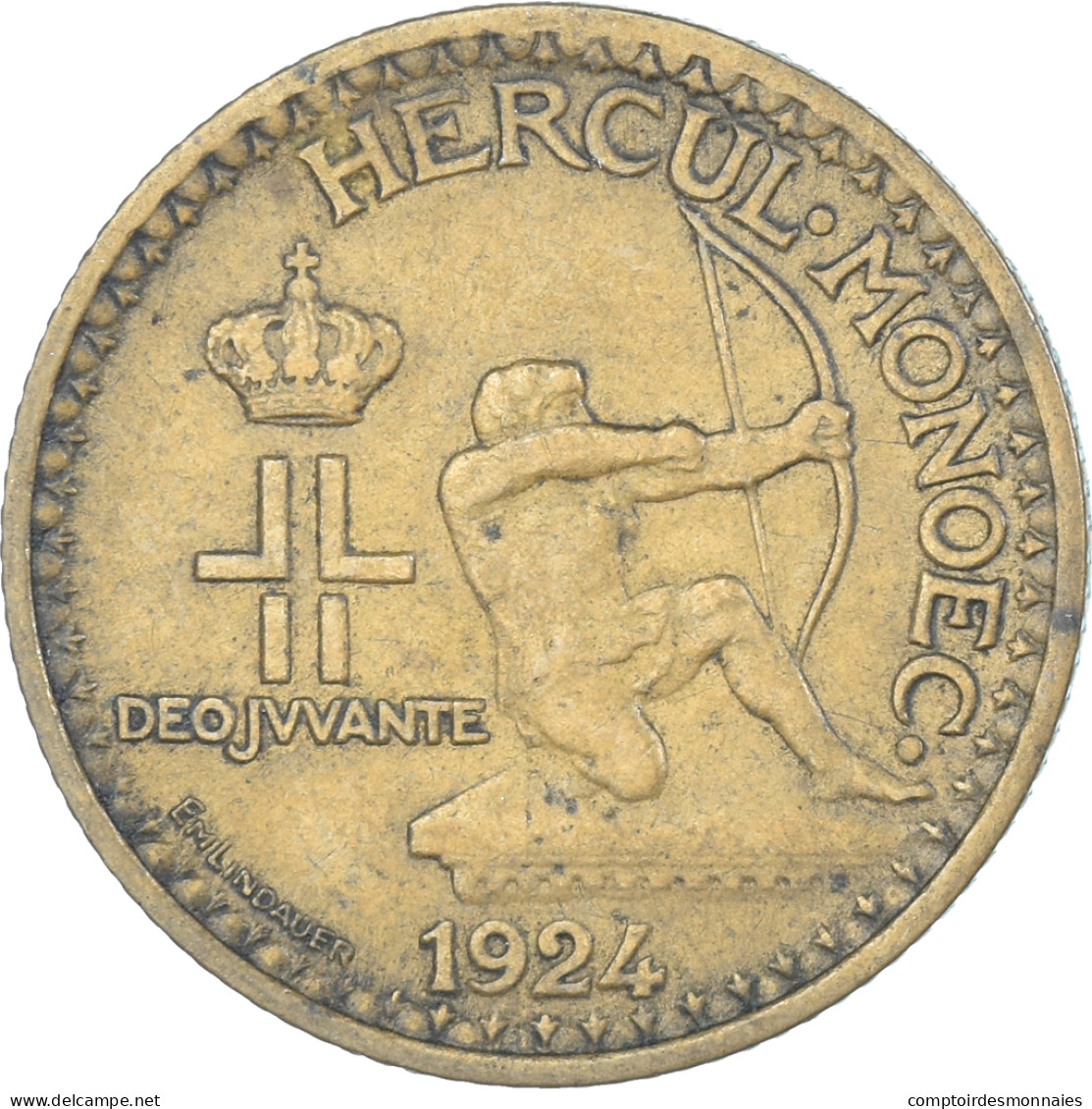 Monnaie, Monaco, Franc, 1924 - 1922-1949 Louis II