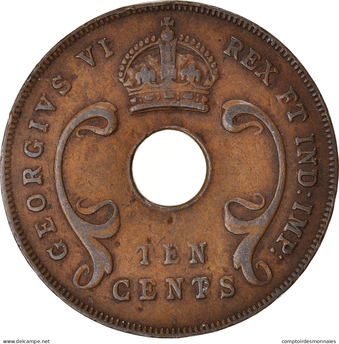 Monnaie, Afrique Orientale, 10 Cents, 1941 - Britse Kolonie