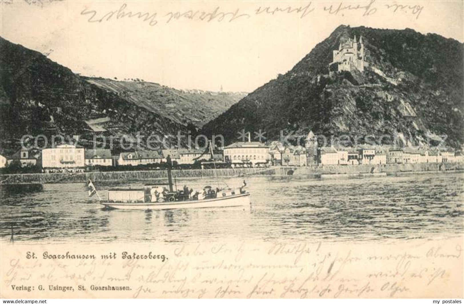 73363812 St Goarshausen Rheinpartie Mit Patersberg St Goarshausen - Loreley