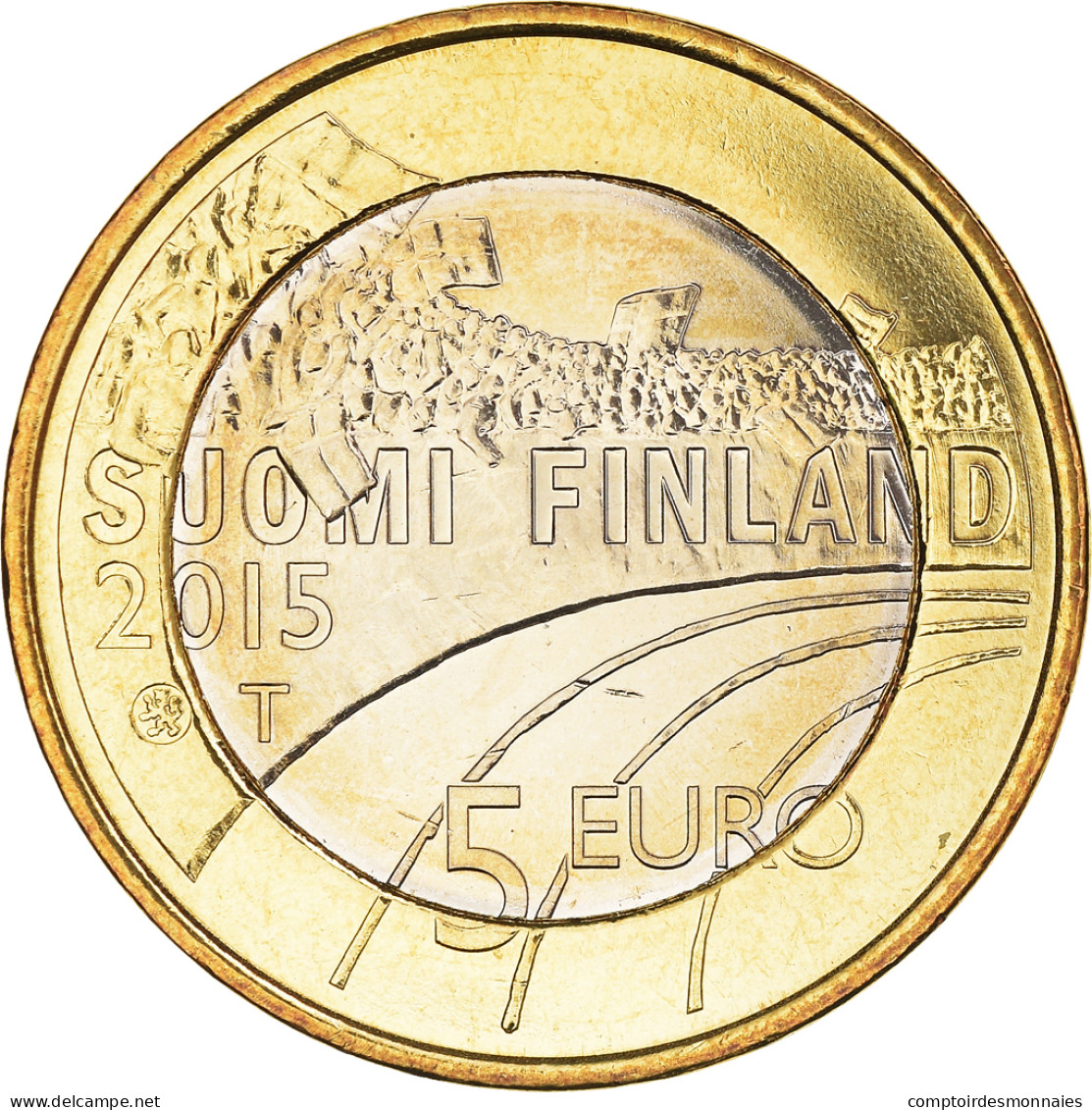 Finlande, 5 Euro, Sports Coins Series - Gymnastics, 2015, SPL+, Bimétallique - Finlandía