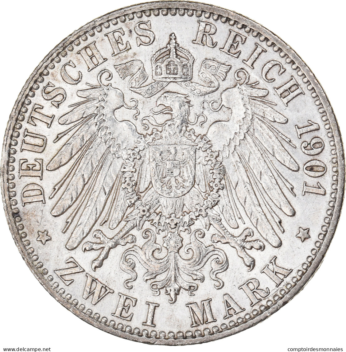 Monnaie, Etats Allemands, PRUSSIA, Wilhelm II, 2 Mark, 1901, Berlin, TTB+ - Autres & Non Classés