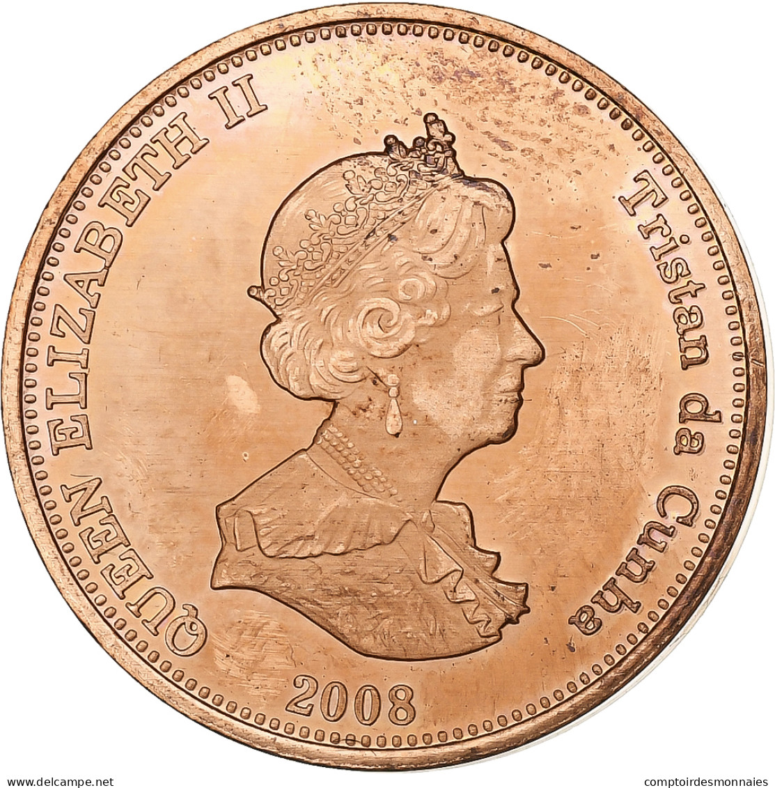 Monnaie, Tristan Da Cunha, Elizabeth II, 2 Pence, 2008, Franklin Mint, SPL - Autres & Non Classés