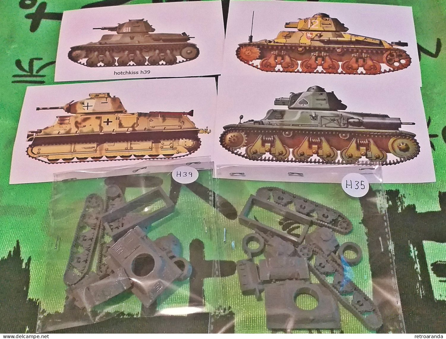 Kit 2 Maquetas Para Montar Y Pintar - Vehículos Militares . Hotchkiss H39 Y H35 - 1/72. - Militaire Voertuigen