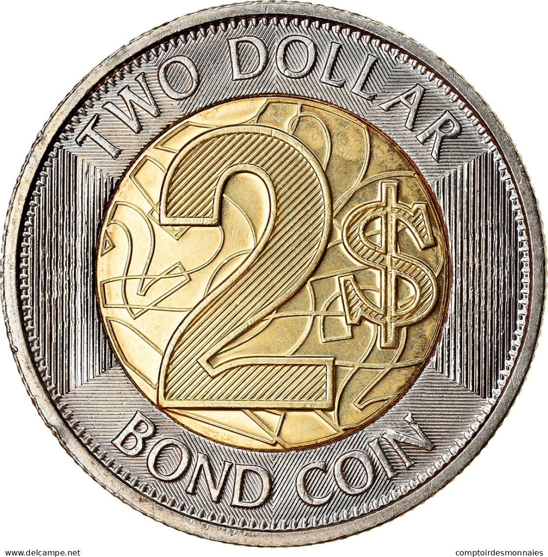 Monnaie, Zimbabwe, 2 Dollars, 2018, Bond Coin, SPL, Bi-Metallic - Simbabwe