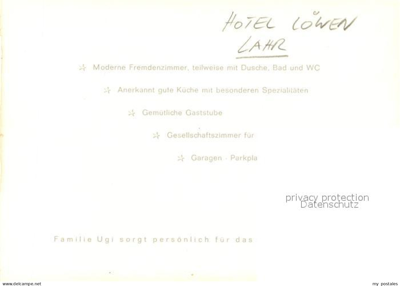 73360020 Lahr Baden Hotel Loewen Restaurant Lahr Baden - Lahr