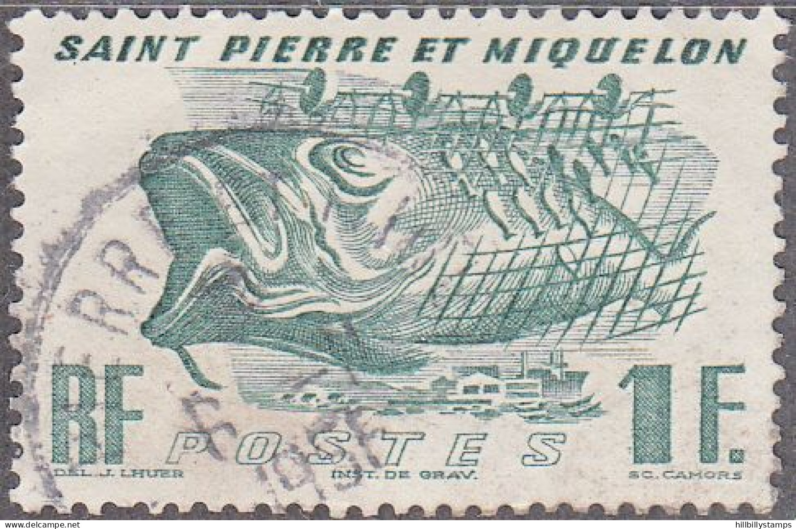 SAINT PIERRE AND MIQUELON    SCOTT NO 330  USED  YEAR 1947 - Oblitérés