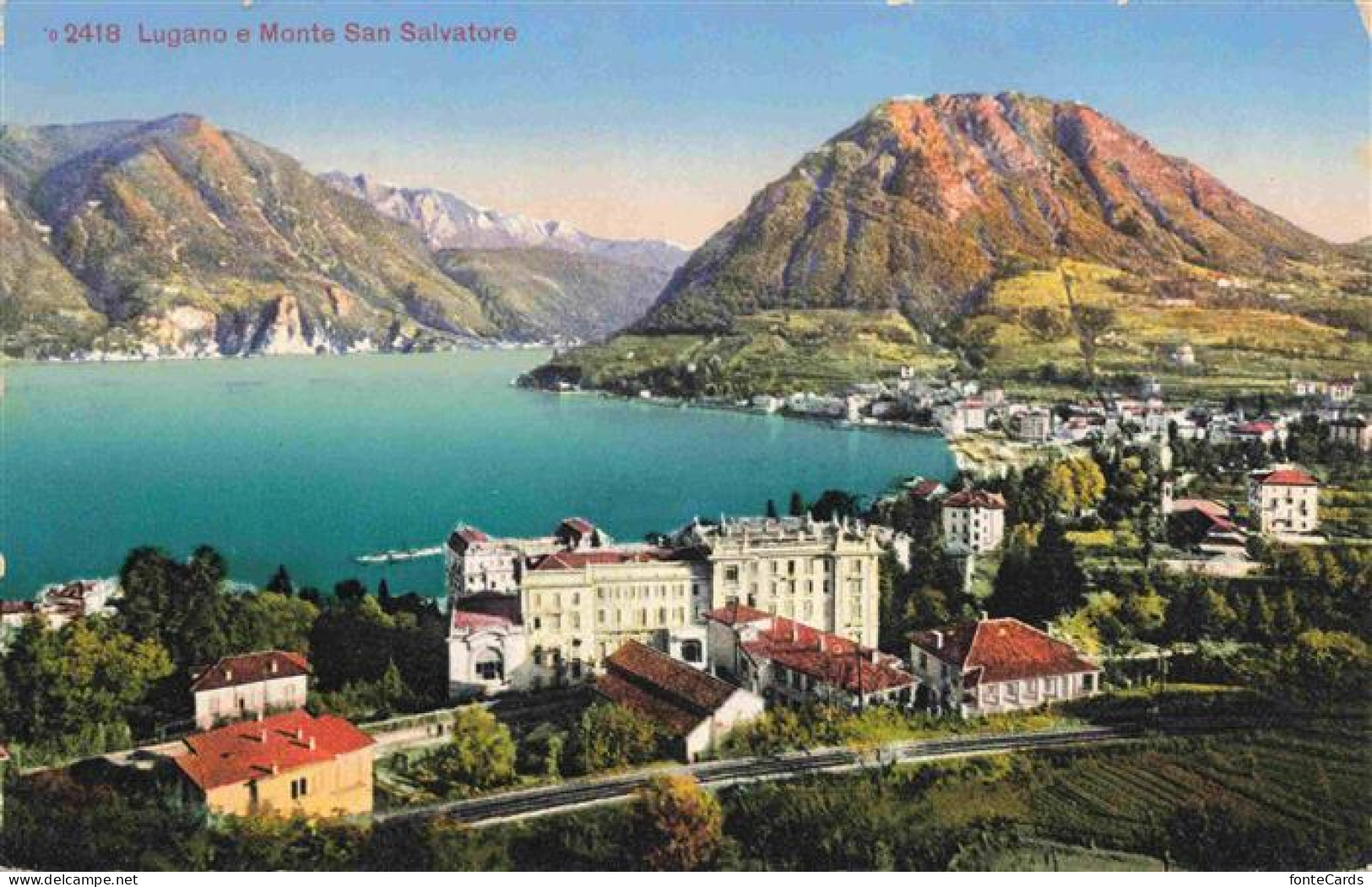 13963714 LUGANO_Lago_di_Lugano_TI E Monte San Salvatore - Autres & Non Classés