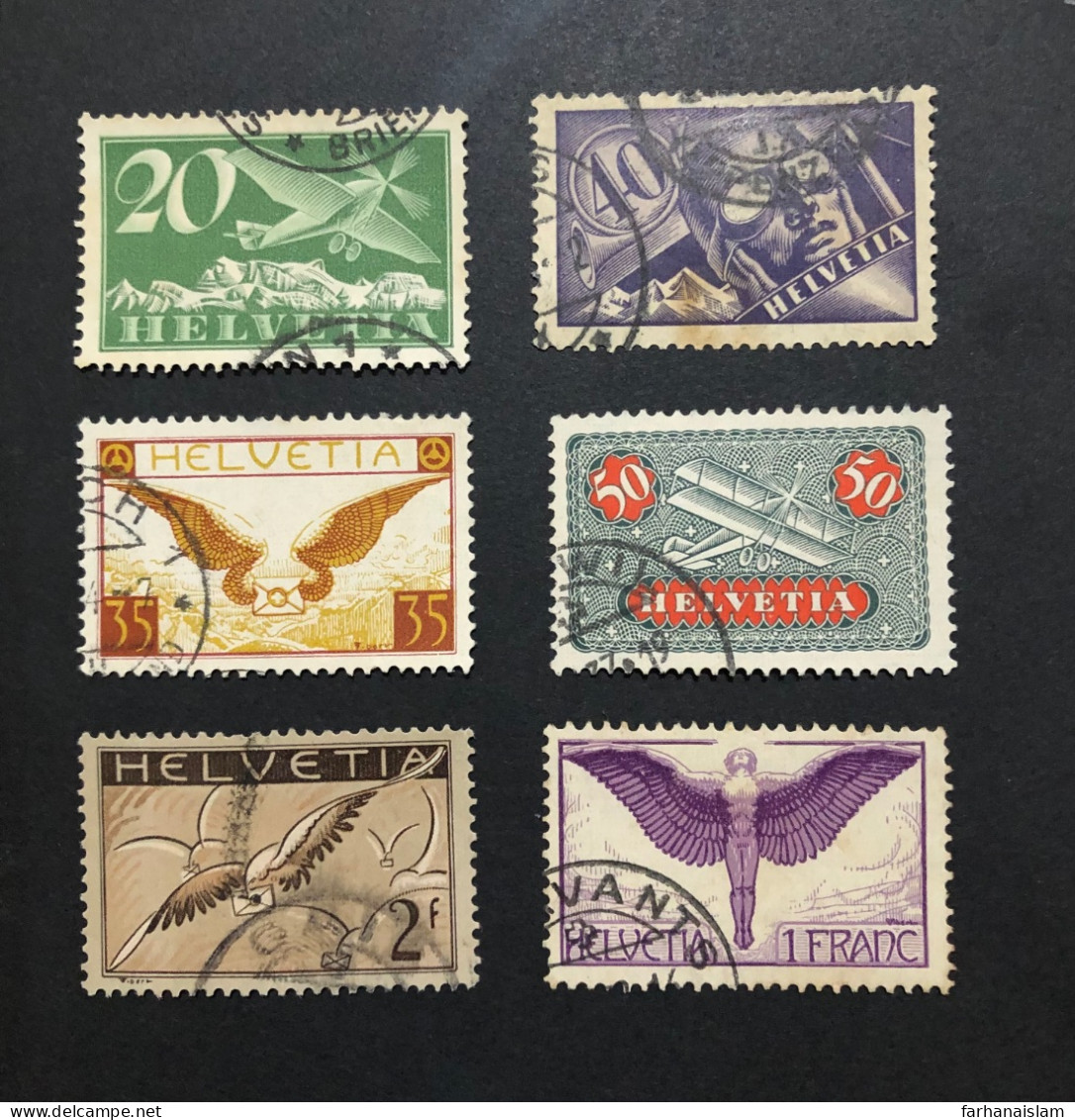 Switzerland 1923 Airmail Used Scott Value $175 - Used Stamps