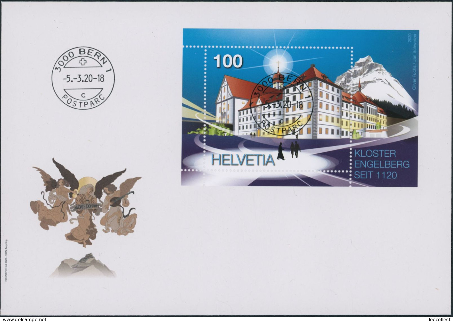 Suisse - 2020 - Engelberg - Block - Ersttagsbrief FDC ET - Ersttag Voll Stempel - Covers & Documents