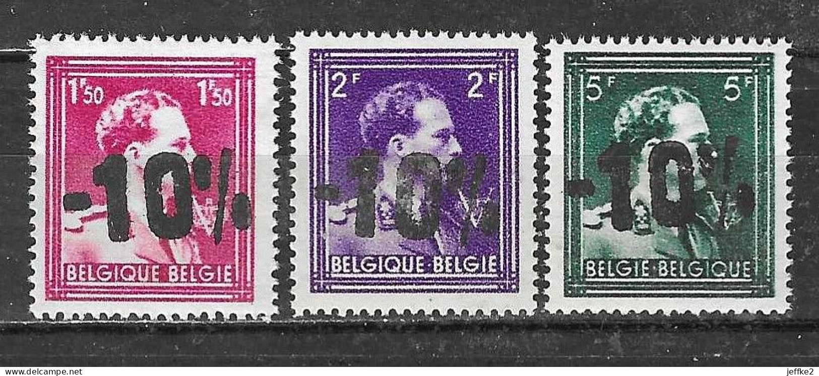 724N/P**  Leopold III Col Ouvert Surchargé -10% - BUYSINGEN - Série Complète - MNH** - LOOK!!!! - 1946 -10%