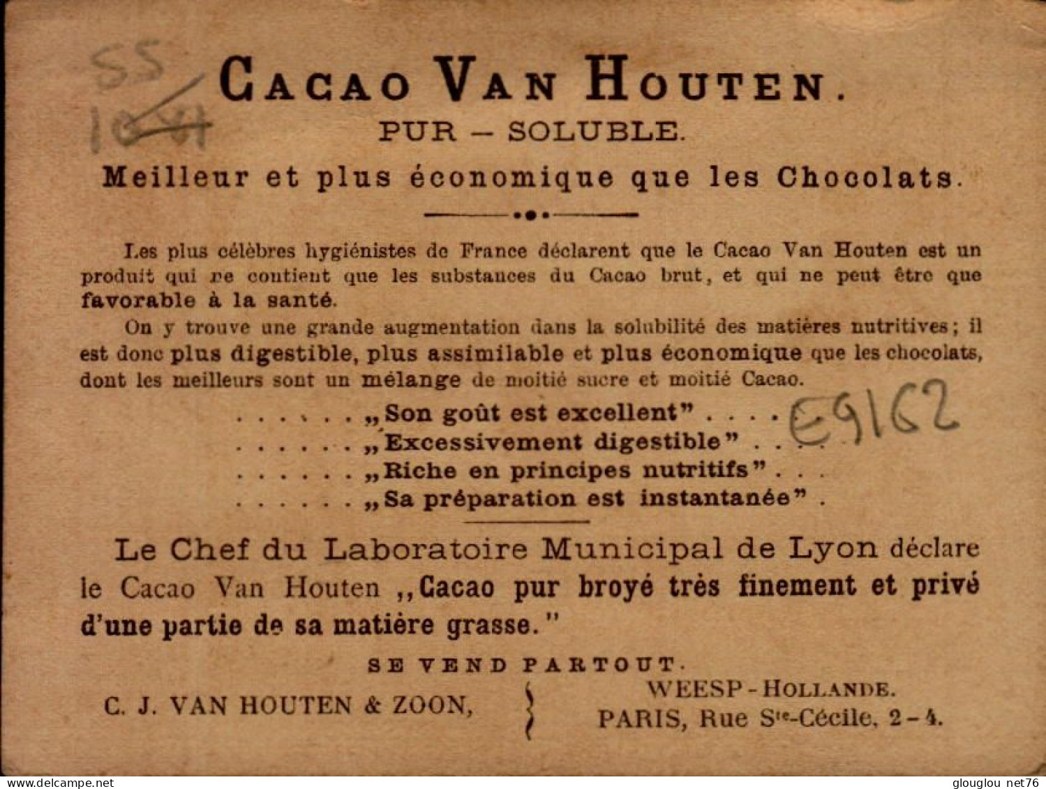 CHROMO.. CACAO VAN HOUTEN...L'EMBARQUEMENT  ... - Van Houten