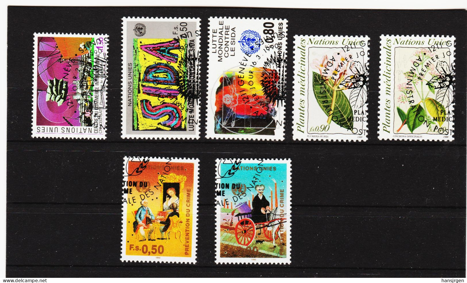 IMO363 VEREINTE NATIONEN UNO GENF 1990 MICHL 182 + 184/87 + 190/91  Gestempelt SIEHE ABBILDUNG - Used Stamps