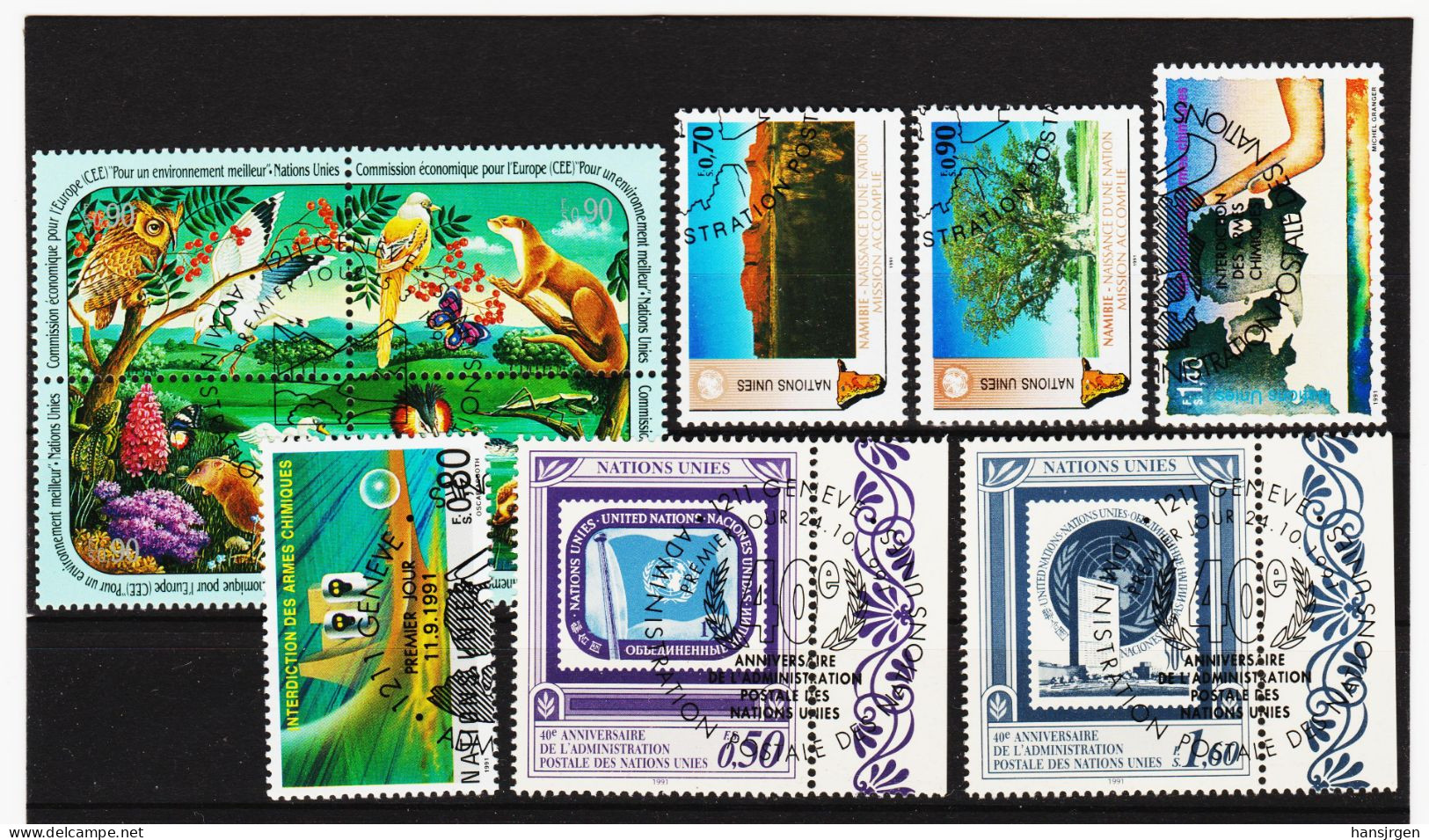 IMO364 VEREINTE NATIONEN UNO GENF 1991 MICHL 194/99 + 204/07  Gestempelt SIEHE ABBILDUNG - Used Stamps