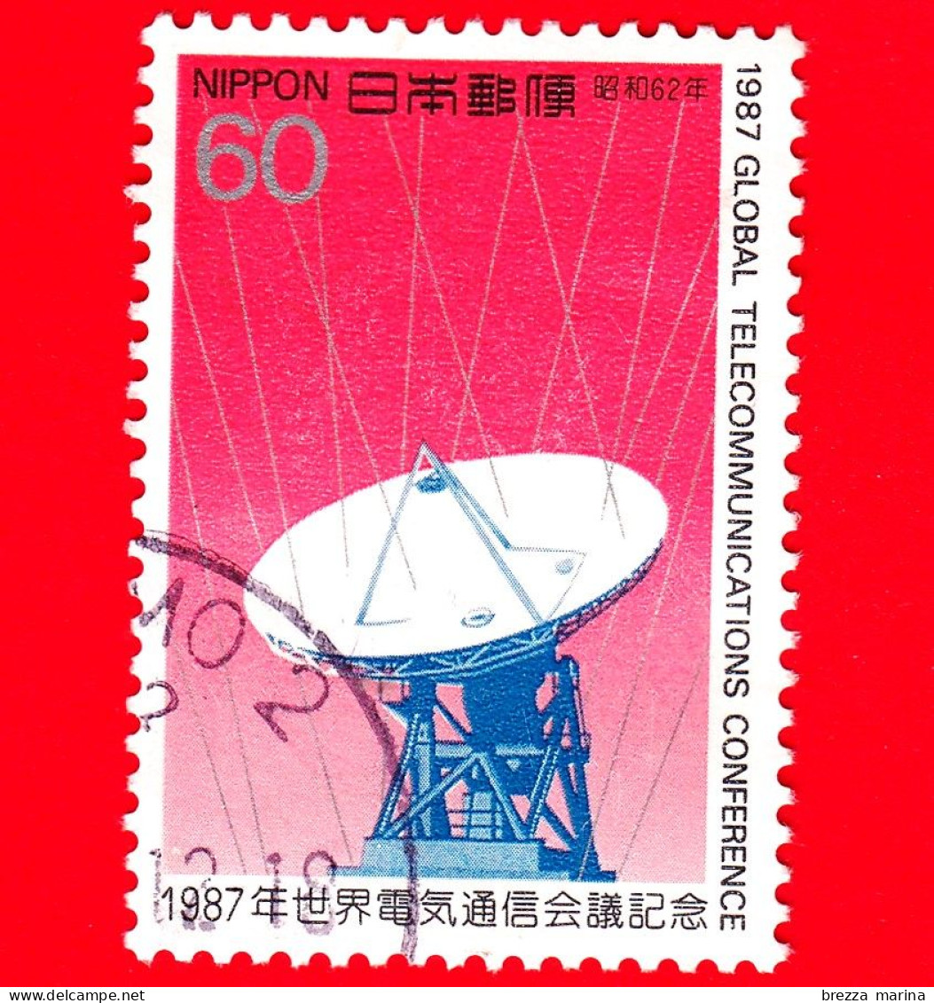 GIAPPONE - NIPPON - Usato - 1987 - 13a Conferenza Internazionale Delle Telecomunicazioni, Tokyo - Antenna Parabolica - 6 - Gebraucht