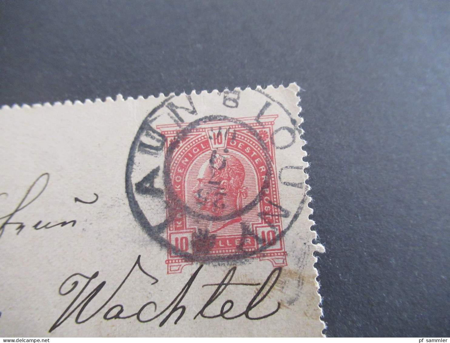 Österreich / Tschechien 1906 Kartenbrief 10 Heller Stempel K2 Laun B Louny Nach Postelberg Ank. Stempel K1 Postelberg - Carte-Lettere